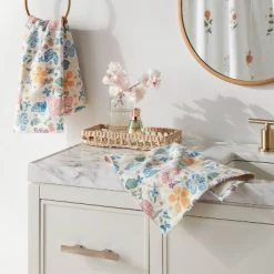 2pk Easter All Over Floral Printed Hand Towels White - Threshold™